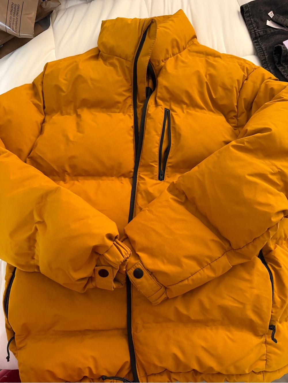 H&M Men's Mustard Puffer Jacket